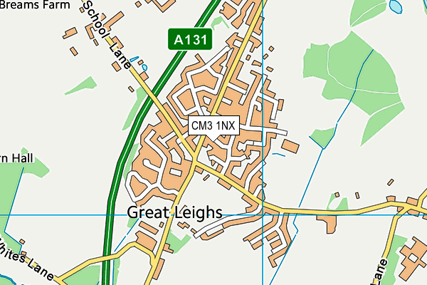 CM3 1NX map - OS VectorMap District (Ordnance Survey) CM3 1NX map - OS VectorMap District (Ordnance Survey)