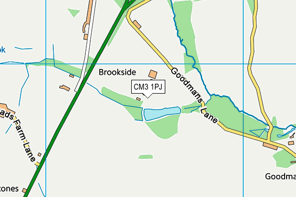 CM3 1PJ map - OS VectorMap District (Ordnance Survey) CM3 1PJ map - OS VectorMap District (Ordnance Survey)
