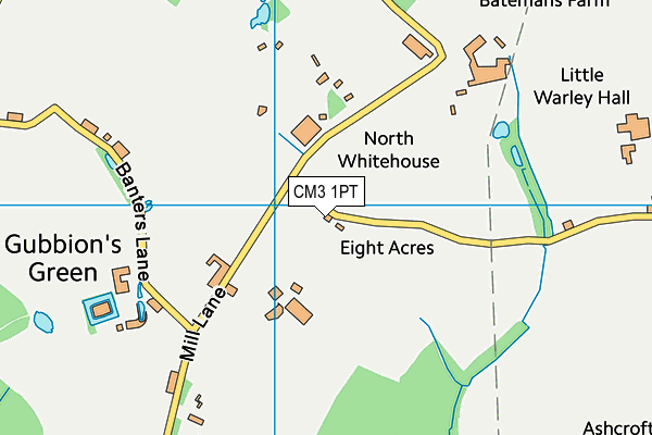 CM3 1PT map - OS VectorMap District (Ordnance Survey) CM3 1PT map - OS VectorMap District (Ordnance Survey)