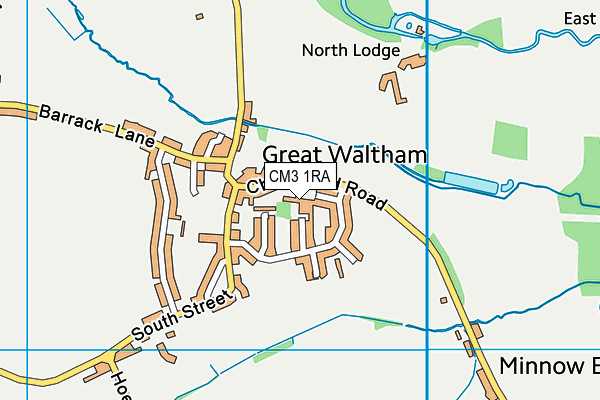 CM3 1RA map - OS VectorMap District (Ordnance Survey) CM3 1RA map - OS VectorMap District (Ordnance Survey)