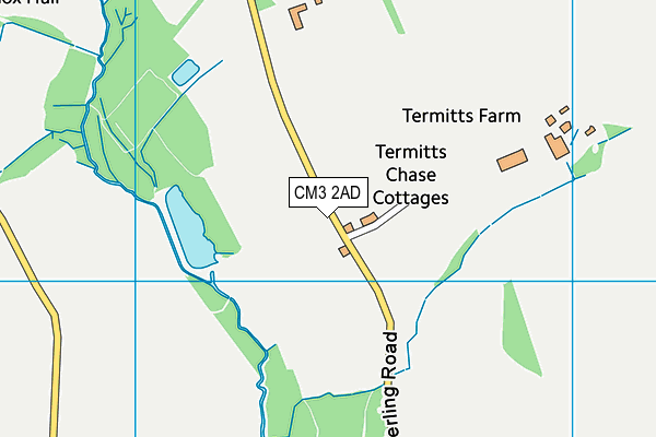 CM3 2AD map - OS VectorMap District (Ordnance Survey) CM3 2AD map - OS VectorMap District (Ordnance Survey)