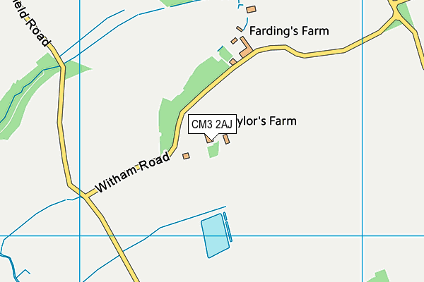 CM3 2AJ map - OS VectorMap District (Ordnance Survey) CM3 2AJ map - OS VectorMap District (Ordnance Survey)