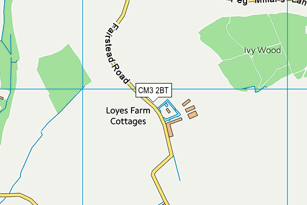 CM3 2BT map - OS VectorMap District (Ordnance Survey) CM3 2BT map - OS VectorMap District (Ordnance Survey)