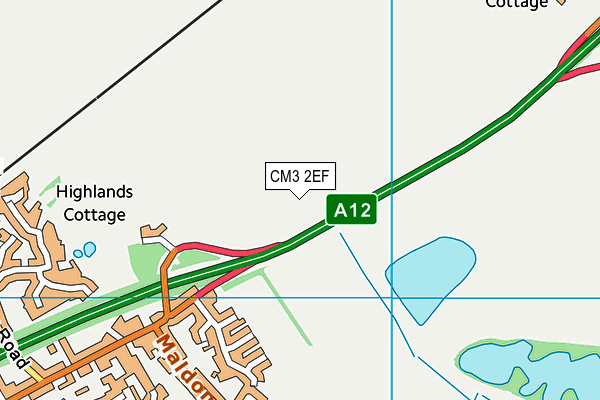 CM3 2EF map - OS VectorMap District (Ordnance Survey) CM3 2EF map - OS VectorMap District (Ordnance Survey)