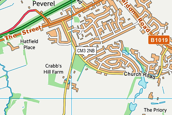 CM3 2NB map - OS VectorMap District (Ordnance Survey) CM3 2NB map - OS VectorMap District (Ordnance Survey)