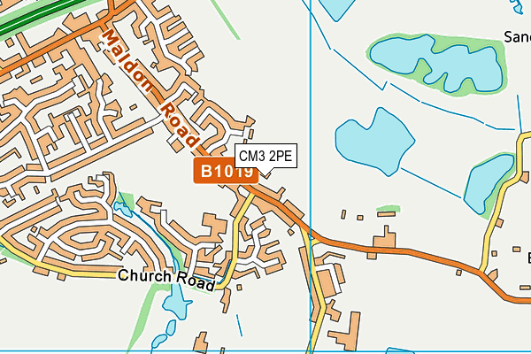 CM3 2PE map - OS VectorMap District (Ordnance Survey) CM3 2PE map - OS VectorMap District (Ordnance Survey)