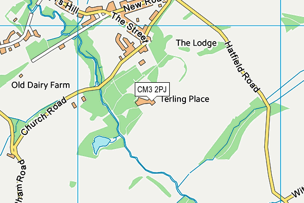 CM3 2PJ map - OS VectorMap District (Ordnance Survey) CM3 2PJ map - OS VectorMap District (Ordnance Survey)