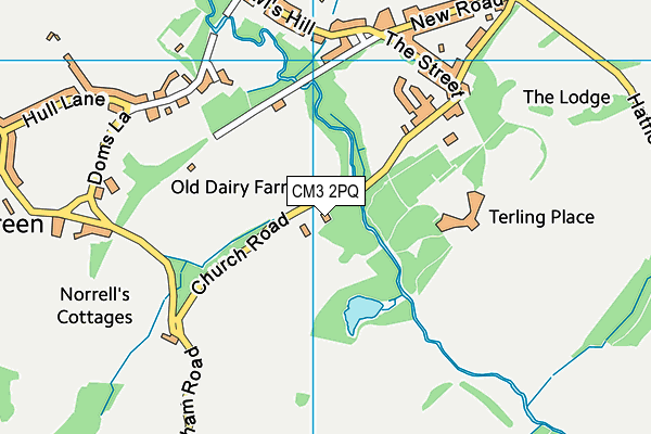 CM3 2PQ map - OS VectorMap District (Ordnance Survey) CM3 2PQ map - OS VectorMap District (Ordnance Survey)