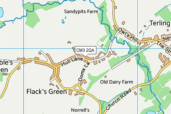 CM3 2QA map - OS VectorMap District (Ordnance Survey) CM3 2QA map - OS VectorMap District (Ordnance Survey)