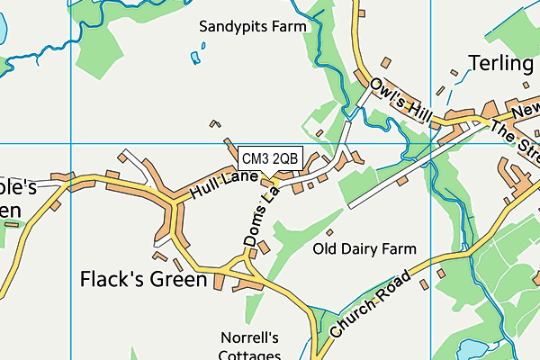 CM3 2QB map - OS VectorMap District (Ordnance Survey) CM3 2QB map - OS VectorMap District (Ordnance Survey)