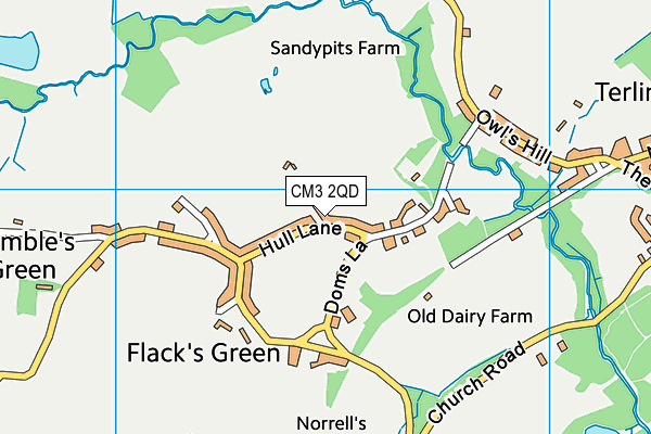 CM3 2QD map - OS VectorMap District (Ordnance Survey) CM3 2QD map - OS VectorMap District (Ordnance Survey)