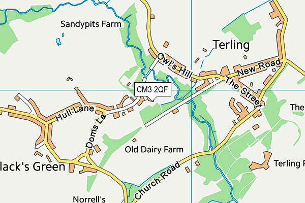 CM3 2QF map - OS VectorMap District (Ordnance Survey) CM3 2QF map - OS VectorMap District (Ordnance Survey)
