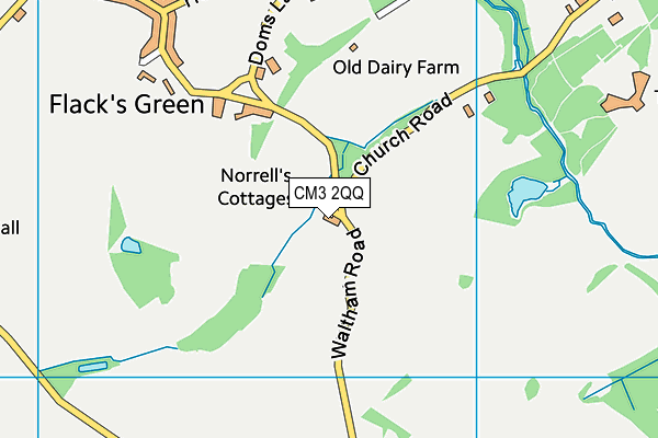 CM3 2QQ map - OS VectorMap District (Ordnance Survey) CM3 2QQ map - OS VectorMap District (Ordnance Survey)