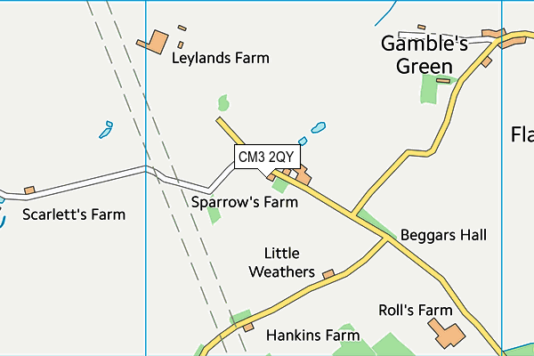 CM3 2QY map - OS VectorMap District (Ordnance Survey) CM3 2QY map - OS VectorMap District (Ordnance Survey)