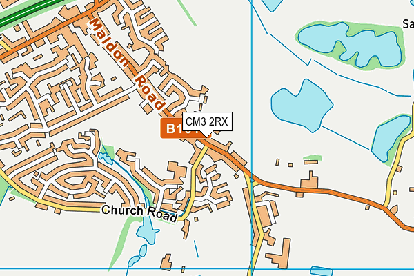 CM3 2RX map - OS VectorMap District (Ordnance Survey) CM3 2RX map - OS VectorMap District (Ordnance Survey)