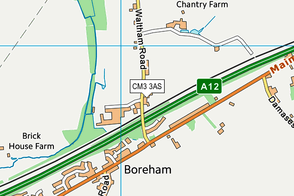 CM3 3AS map - OS VectorMap District (Ordnance Survey) CM3 3AS map - OS VectorMap District (Ordnance Survey)