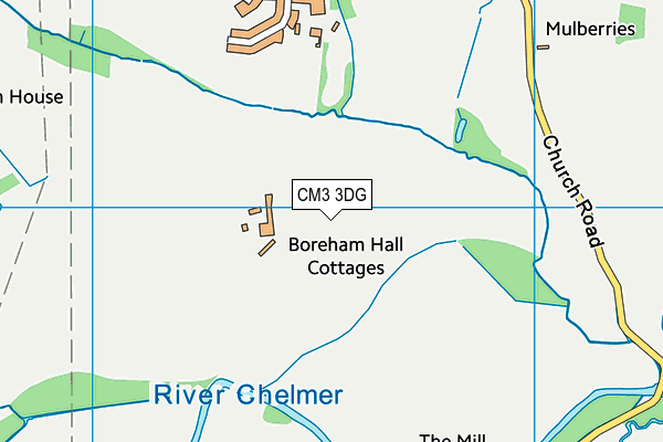 CM3 3DG map - OS VectorMap District (Ordnance Survey) CM3 3DG map - OS VectorMap District (Ordnance Survey)