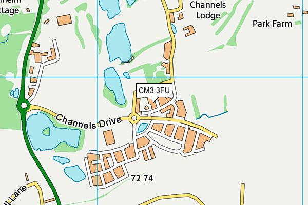 CM3 3FU map - OS VectorMap District (Ordnance Survey) CM3 3FU map - OS VectorMap District (Ordnance Survey)