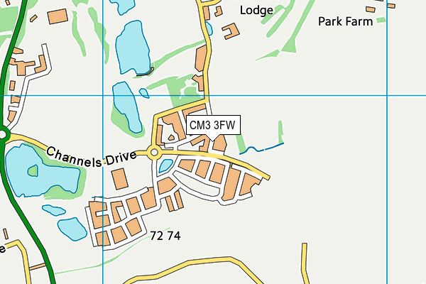 CM3 3FW map - OS VectorMap District (Ordnance Survey) CM3 3FW map - OS VectorMap District (Ordnance Survey)