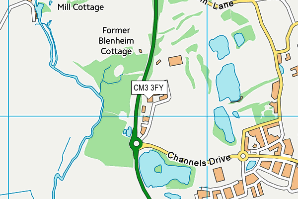CM3 3FY map - OS VectorMap District (Ordnance Survey) CM3 3FY map - OS VectorMap District (Ordnance Survey)