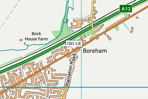 CM3 3JE map - OS VectorMap District (Ordnance Survey) CM3 3JE map - OS VectorMap District (Ordnance Survey)