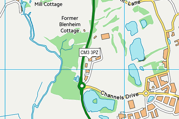 CM3 3PZ map - OS VectorMap District (Ordnance Survey) CM3 3PZ map - OS VectorMap District (Ordnance Survey)