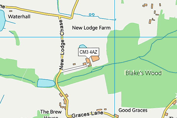 CM3 4AZ map - OS VectorMap District (Ordnance Survey) CM3 4AZ map - OS VectorMap District (Ordnance Survey)