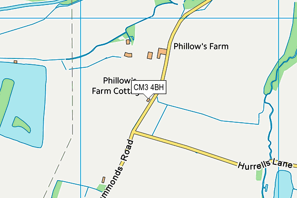 CM3 4BH map - OS VectorMap District (Ordnance Survey)