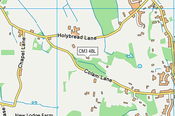 CM3 4BL map - OS VectorMap District (Ordnance Survey) CM3 4BL map - OS VectorMap District (Ordnance Survey)