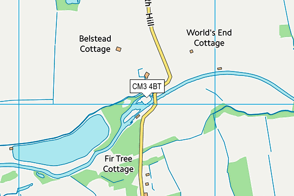 CM3 4BT map - OS VectorMap District (Ordnance Survey)