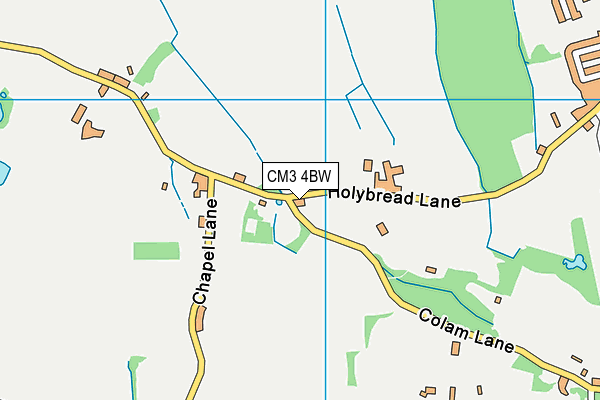 CM3 4BW map - OS VectorMap District (Ordnance Survey) CM3 4BW map - OS VectorMap District (Ordnance Survey)
