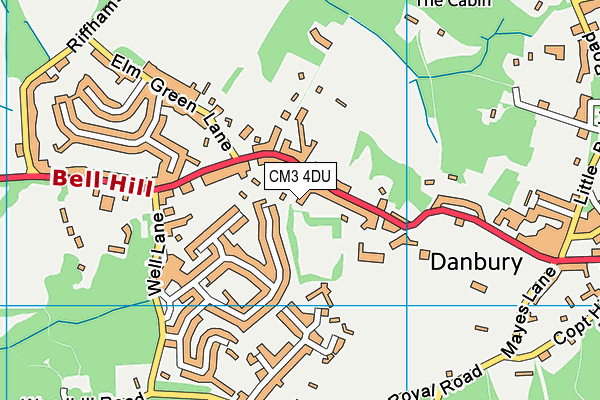 CM3 4DU map - OS VectorMap District (Ordnance Survey) CM3 4DU map - OS VectorMap District (Ordnance Survey)