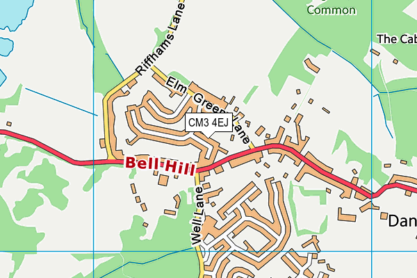 CM3 4EJ map - OS VectorMap District (Ordnance Survey) CM3 4EJ map - OS VectorMap District (Ordnance Survey)