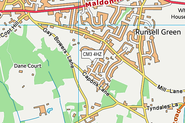 CM3 4HZ map - OS VectorMap District (Ordnance Survey) CM3 4HZ map - OS VectorMap District (Ordnance Survey)