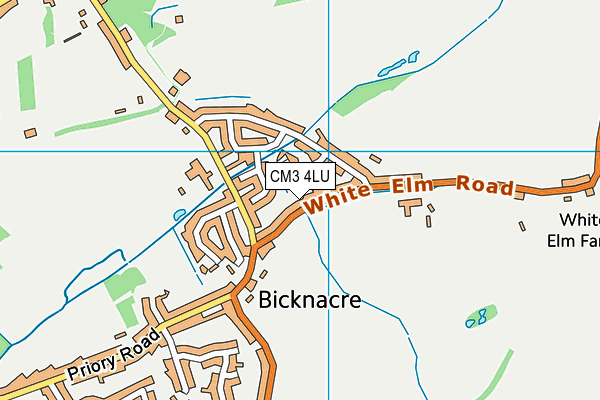 CM3 4LU map - OS VectorMap District (Ordnance Survey) CM3 4LU map - OS VectorMap District (Ordnance Survey)