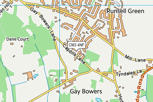 CM3 4NF map - OS VectorMap District (Ordnance Survey) CM3 4NF map - OS VectorMap District (Ordnance Survey)