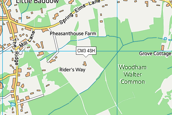 CM3 4SH map - OS VectorMap District (Ordnance Survey) CM3 4SH map - OS VectorMap District (Ordnance Survey)