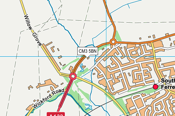 CM3 5BN map - OS VectorMap District (Ordnance Survey) CM3 5BN map - OS VectorMap District (Ordnance Survey)