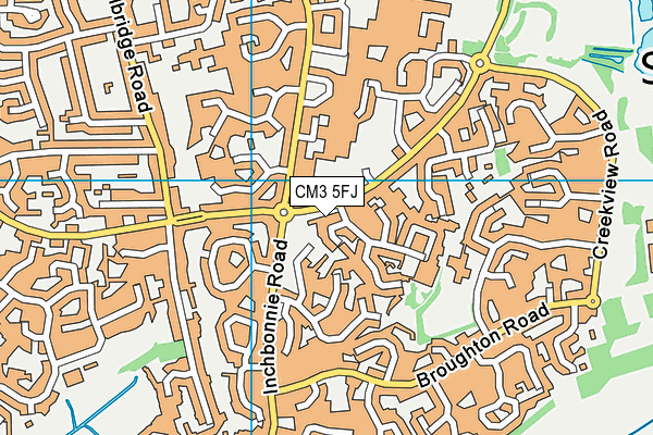 CM3 5FJ map - OS VectorMap District (Ordnance Survey) CM3 5FJ map - OS VectorMap District (Ordnance Survey)