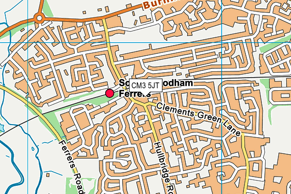 CM3 5JT map - OS VectorMap District (Ordnance Survey) CM3 5JT map - OS VectorMap District (Ordnance Survey)