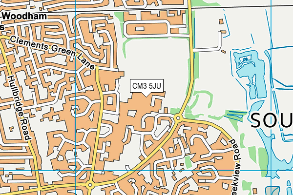 CM3 5JU map - OS VectorMap District (Ordnance Survey) CM3 5JU map - OS VectorMap District (Ordnance Survey)