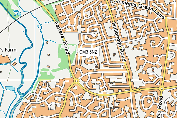 CM3 5NZ map - OS VectorMap District (Ordnance Survey) CM3 5NZ map - OS VectorMap District (Ordnance Survey)