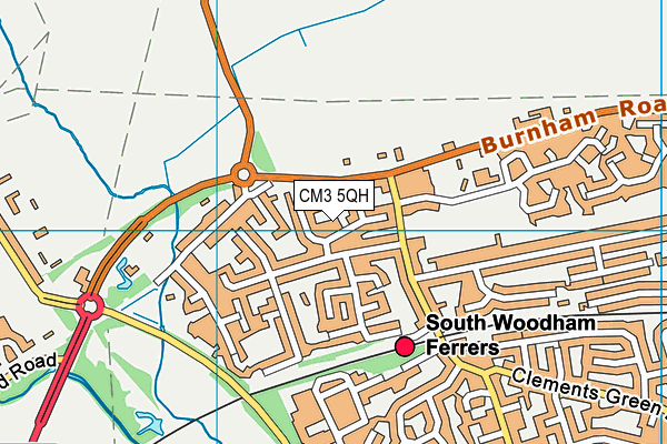CM3 5QH map - OS VectorMap District (Ordnance Survey)