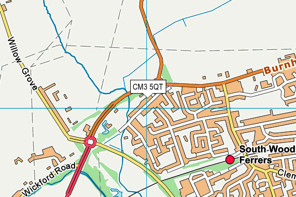 CM3 5QT map - OS VectorMap District (Ordnance Survey) CM3 5QT map - OS VectorMap District (Ordnance Survey)