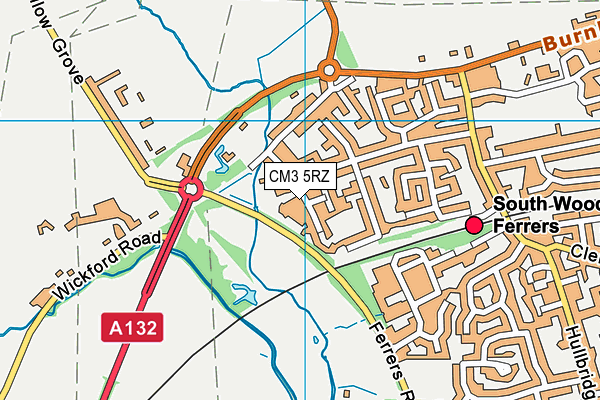 CM3 5RZ map - OS VectorMap District (Ordnance Survey) CM3 5RZ map - OS VectorMap District (Ordnance Survey)