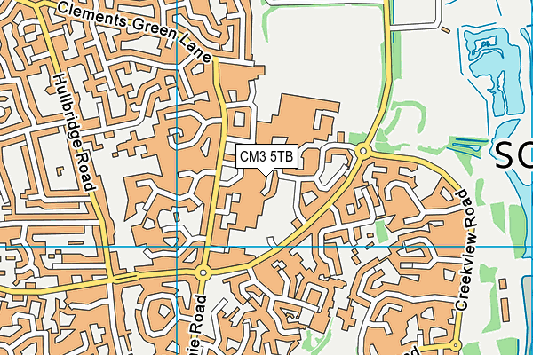 CM3 5TB map - OS VectorMap District (Ordnance Survey) CM3 5TB map - OS VectorMap District (Ordnance Survey)