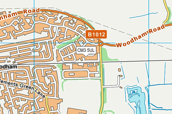 CM3 5UL map - OS VectorMap District (Ordnance Survey)
