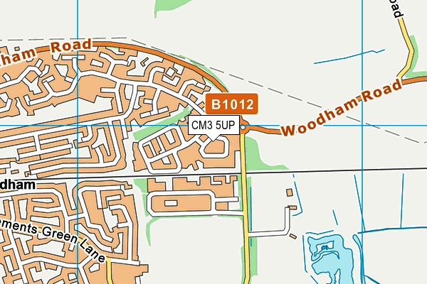 CM3 5UP map - OS VectorMap District (Ordnance Survey) CM3 5UP map - OS VectorMap District (Ordnance Survey)