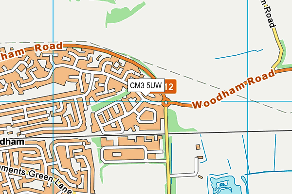 CM3 5UW map - OS VectorMap District (Ordnance Survey) CM3 5UW map - OS VectorMap District (Ordnance Survey)