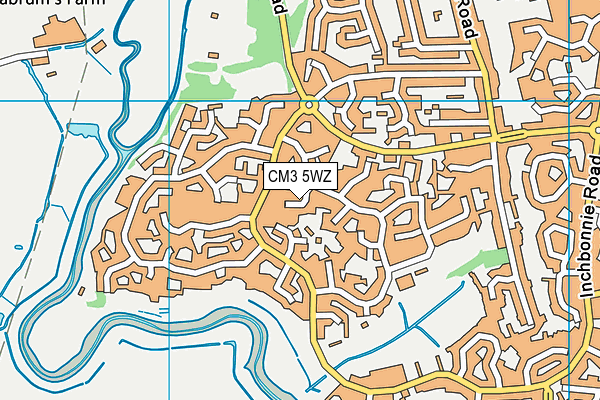 CM3 5WZ map - OS VectorMap District (Ordnance Survey) CM3 5WZ map - OS VectorMap District (Ordnance Survey)